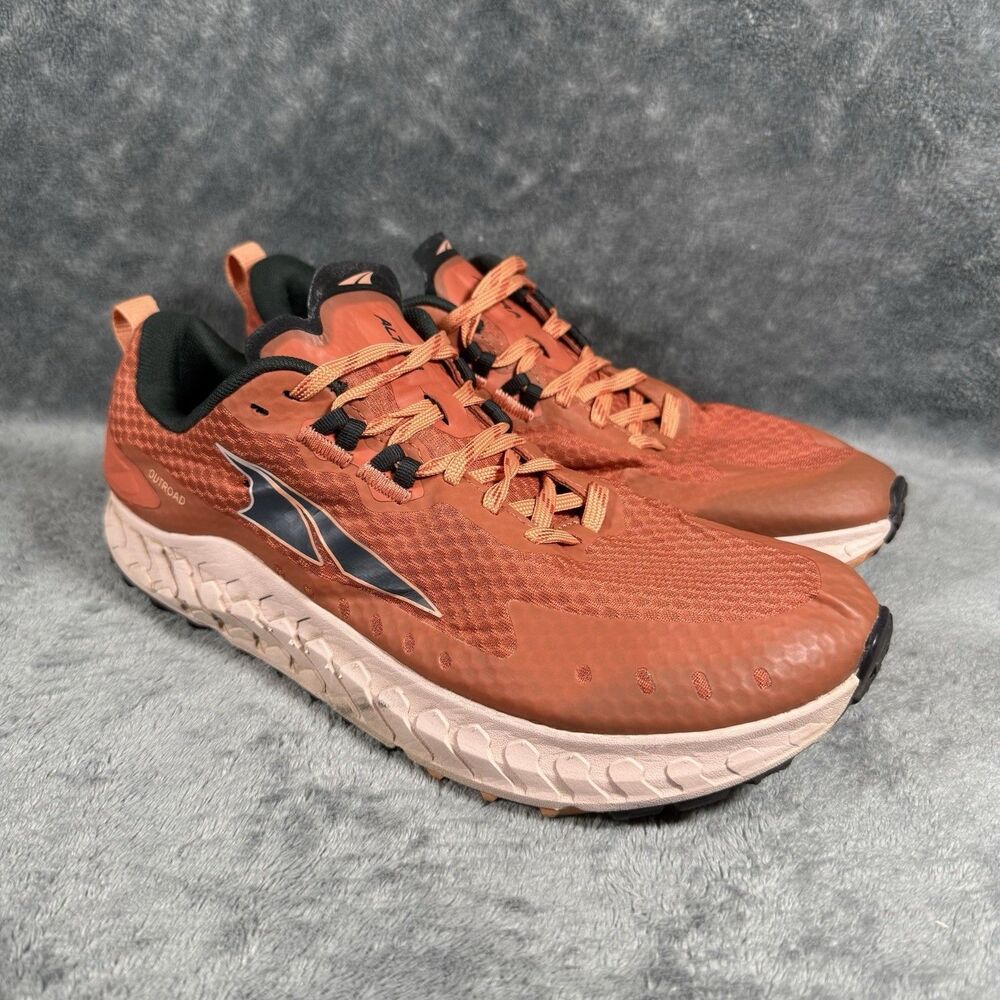 Altra Women’s Outroad Sneaker Red Orange Trail Running Shoes Barefoot Size 9